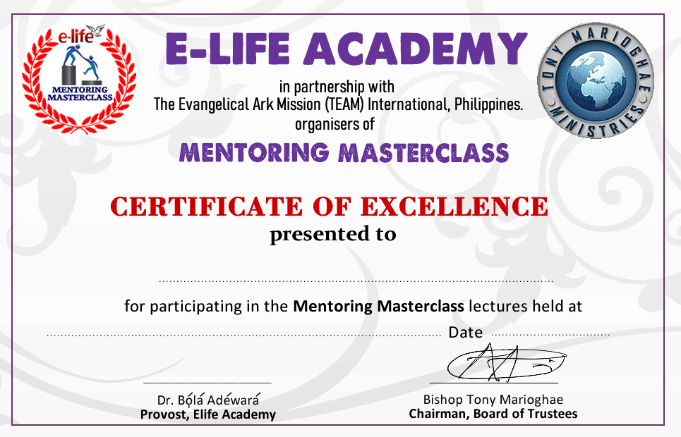 Certificate by Elife Academy